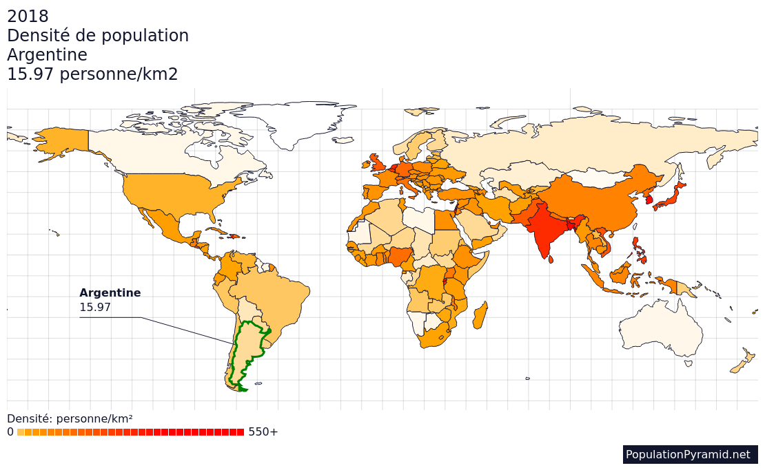 Densité De Population Argentine 2018