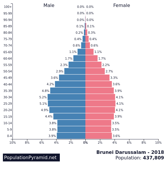 Population Of Brunei Darussalam 2018 Populationpyramid Net